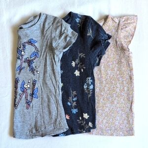 mixed brands 3-pack floral t-shirt bundle lot 4T toddler girls